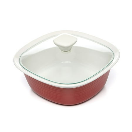 CorningWare Etch 1.5 Quart with Glass Cover in Brick